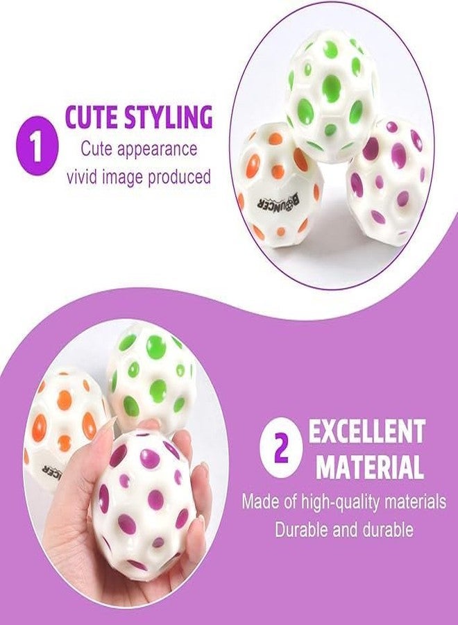 Atipriya Bounce Moon Ball for Kids, Soft Rubber High Bouncing Ball, Moon Textured Ball, Anti-Stress Bouncing Ball for Adults, Sports Training Ball, Children's Sensory Ball, Assorted (12) - Image 4